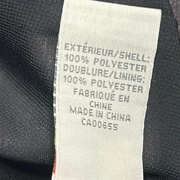 RW & CO dress, halter ,sateen,shiny ,empire waist ,size  10 .Black floral artsy. - Picture 7 of 17